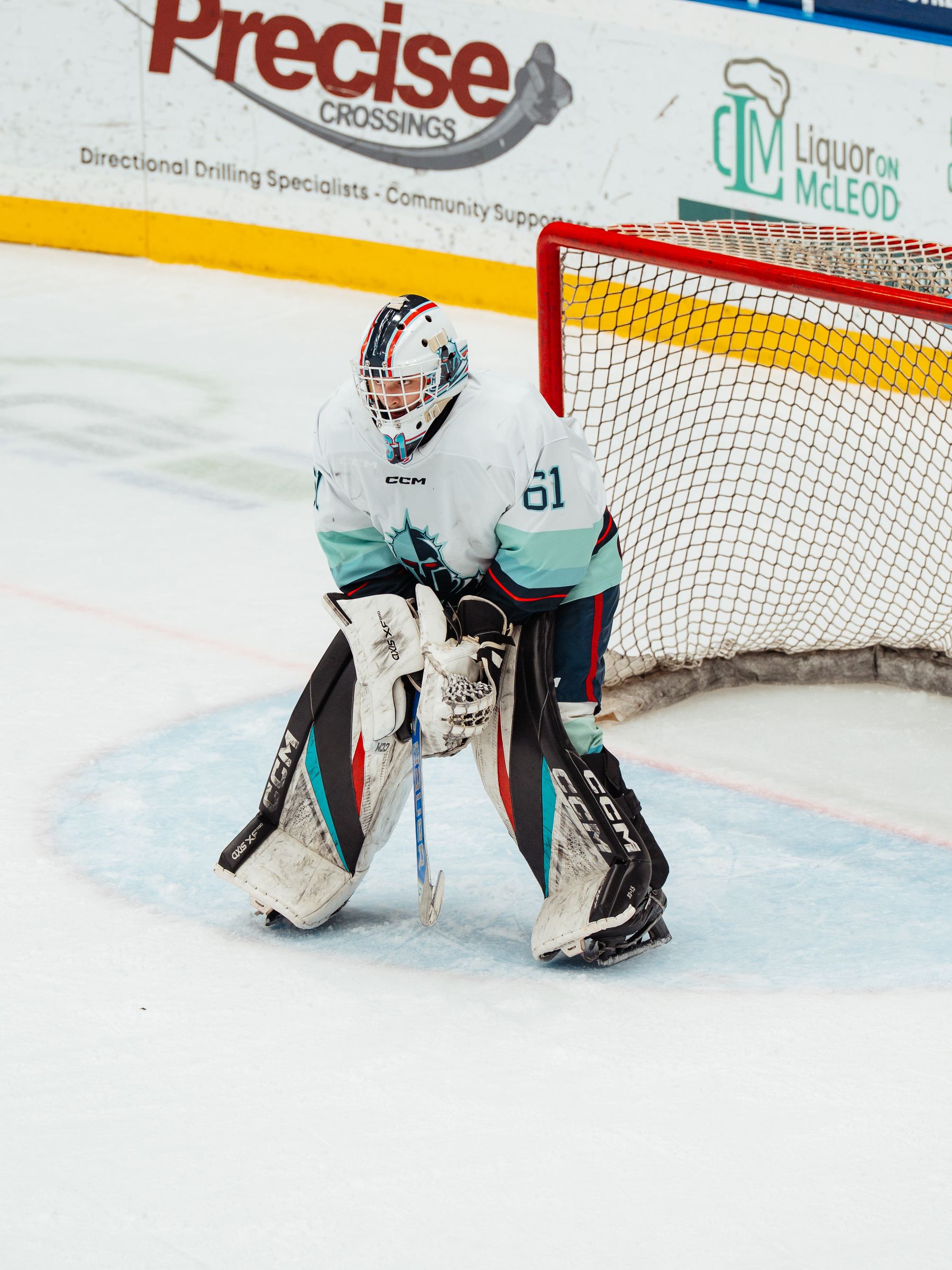 Ethan Cornelius in crease